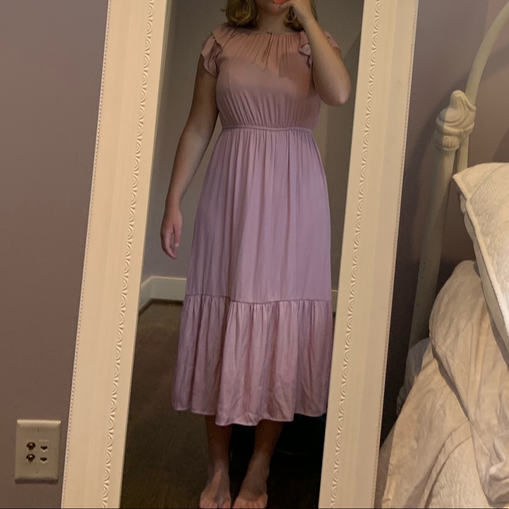 Blush Pink Ruffle Dress